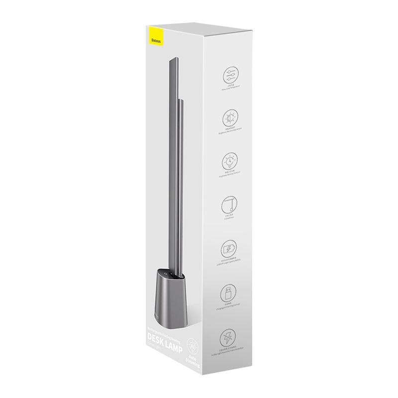 BASEUS LED Лампа за бюро, Smart Eye, сгъваема /сив/ - DGZG-0G