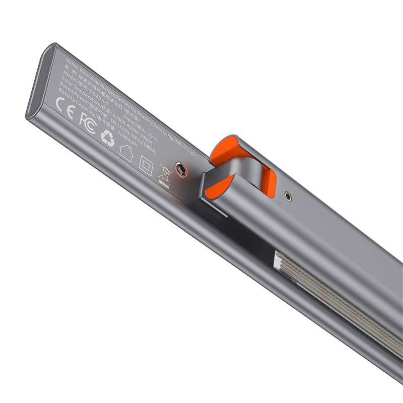 BASEUS LED Лампа за бюро, Smart Eye, сгъваема /сив/ - DGZG-0G