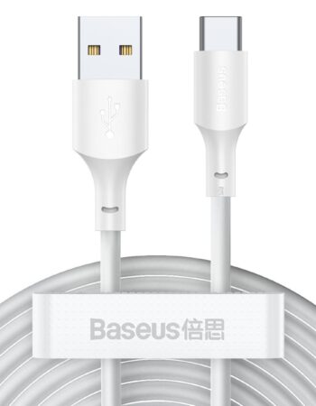 BASEUS Кабели USB-A - Type-C, 1.5м, 40W, 5A (Сет 2 бр.), TZCATZJ-02 /черен/
