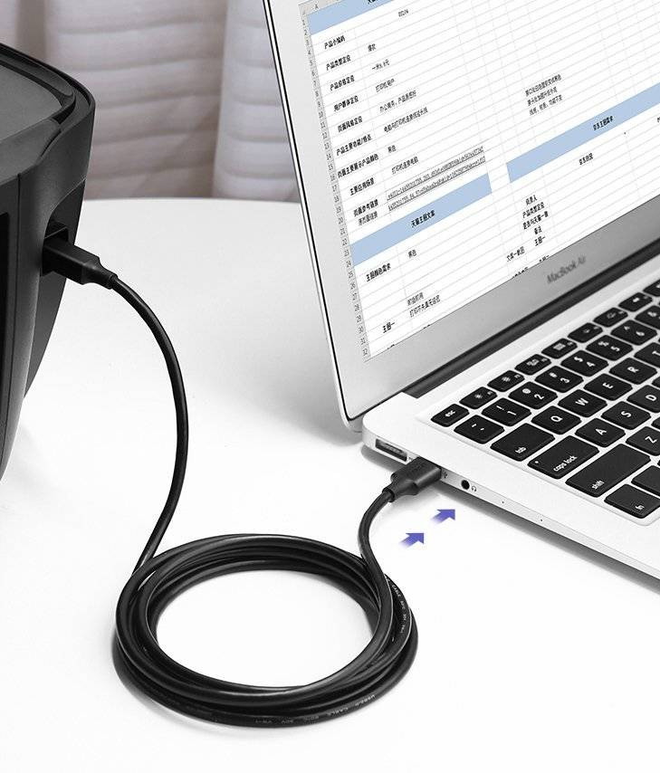 UGREEN Кабел USB-A - USB-B (м-м) Printer cable, 3м, 480Mbps /черен/ - US135 / 10351