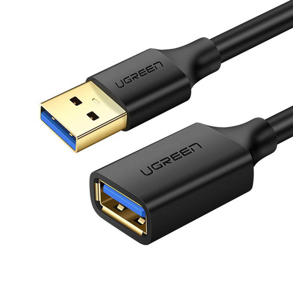 UGREEN Кабел USB 3.0 (ж-м), Extension cable, 2м. /черен/ - US129 / 10373