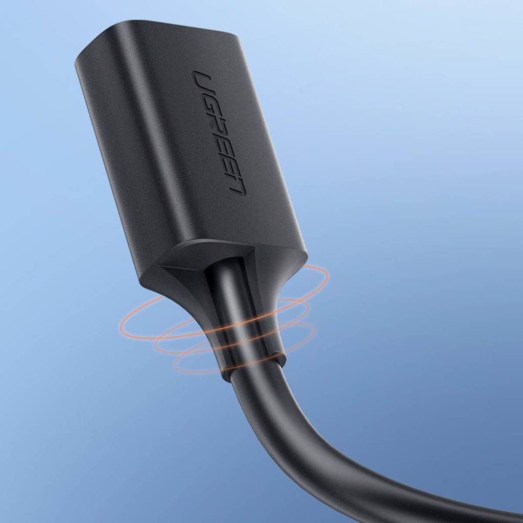 UGREEN Кабел USB 3.0 (ж-м), Extension cable, 2м. /черен/ - US129 / 10373