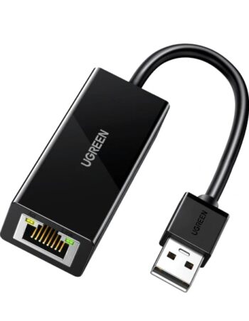 UGREEN Преходник Адаптер от USB-A 2.0 към RJ45 /ж/ /черен/ - CR110 / 20254