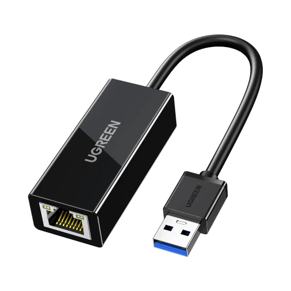 UGREEN Преходник Адаптер от USB-A 3.0 към RJ45 /ж/ /черен/ - CR111 / 20256