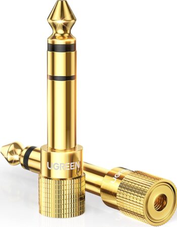 UGREEN Преходник Адаптер 1x AUX/м/ 6.5mm към 1x AUX/ж/ 3.5mm /златен/ - 20503 / 20503