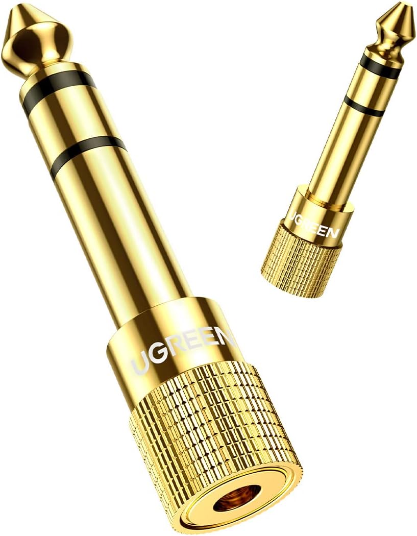 UGREEN Преходник Адаптер 1x AUX/м/ 6.5mm към 1x AUX/ж/ 3.5mm /златен/ - 20503 / 20503