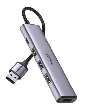 UGREEN Хъб 5-в-1 (USB-A) /сив/ - CM473 / 20805