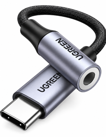 UGREEN Преходник Адаптер от Type-C към AUX/ж/ 3.5mm, 0,10m /сив/ - AV142 / 30632
