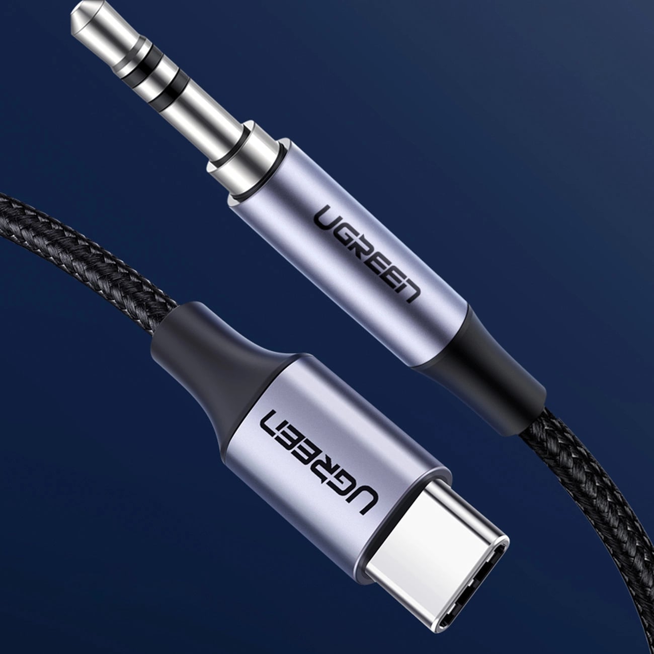 UGREEN Аудио кабел от Type-C към AUX/м/ 3.5mm, 1m /черен/ - AV143 / 30633