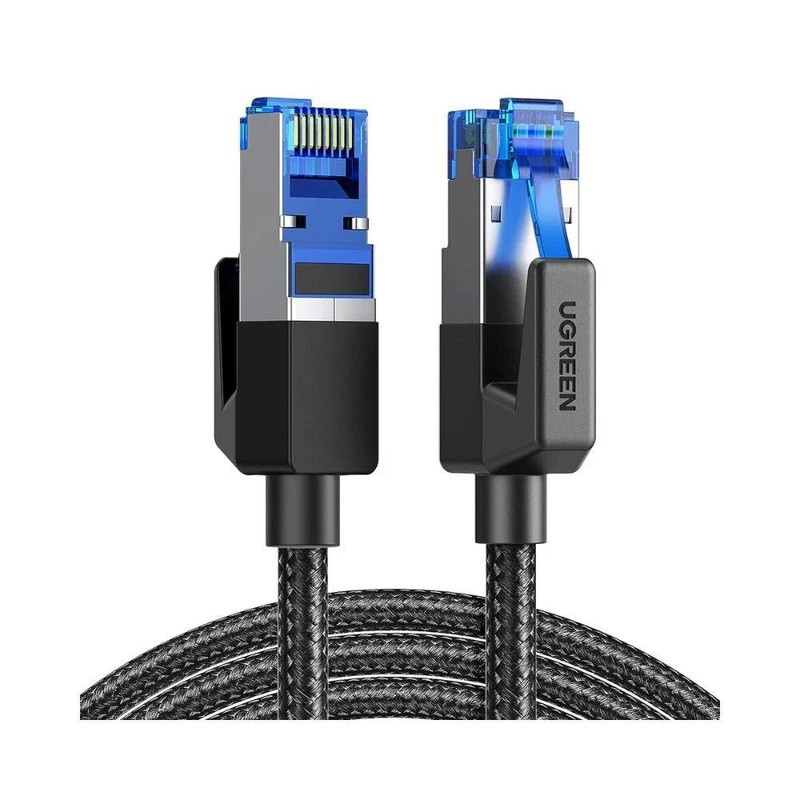UGREEN LAN кабел Cat8 Round braided, 10м /черен/ - NW153 / 30795
