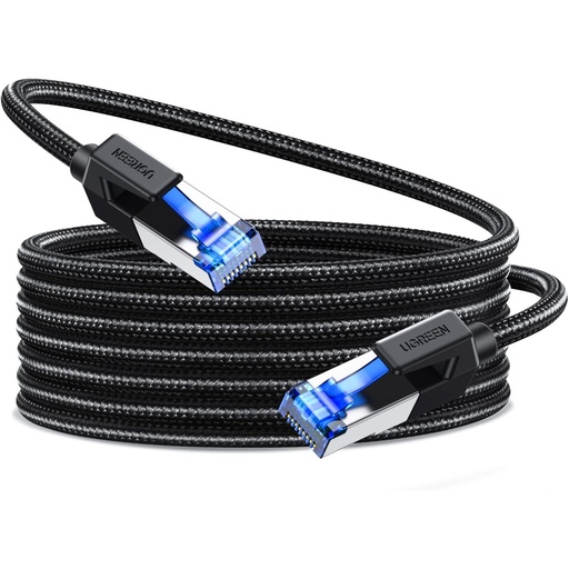 UGREEN LAN кабел Cat8 Round braided, 10м /черен/ - NW153 / 30795