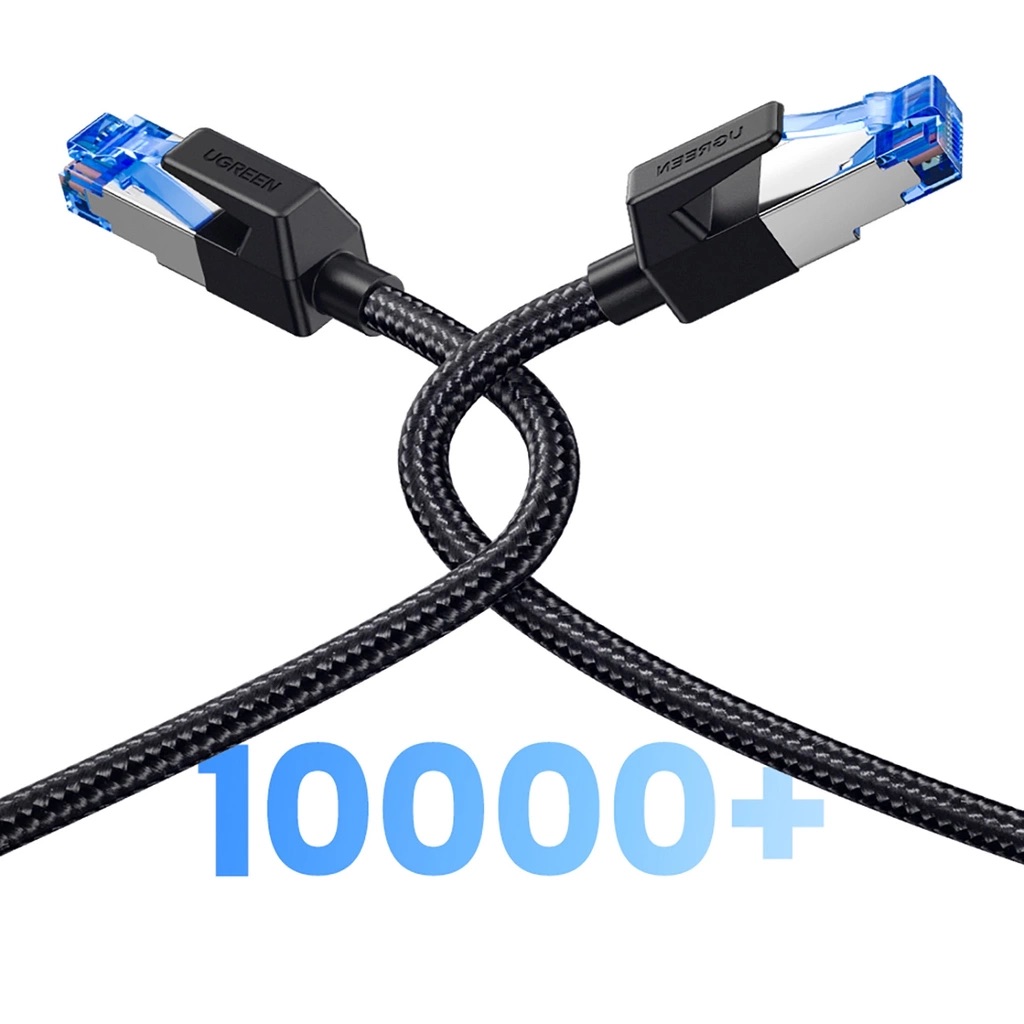UGREEN LAN кабел, Cat8 Round braided, 20м /черен/ - NW153 / 30800