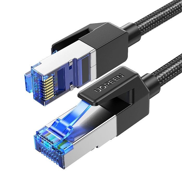 UGREEN LAN кабел, Cat8 Round braided, 20м /черен/ - NW153 / 30800