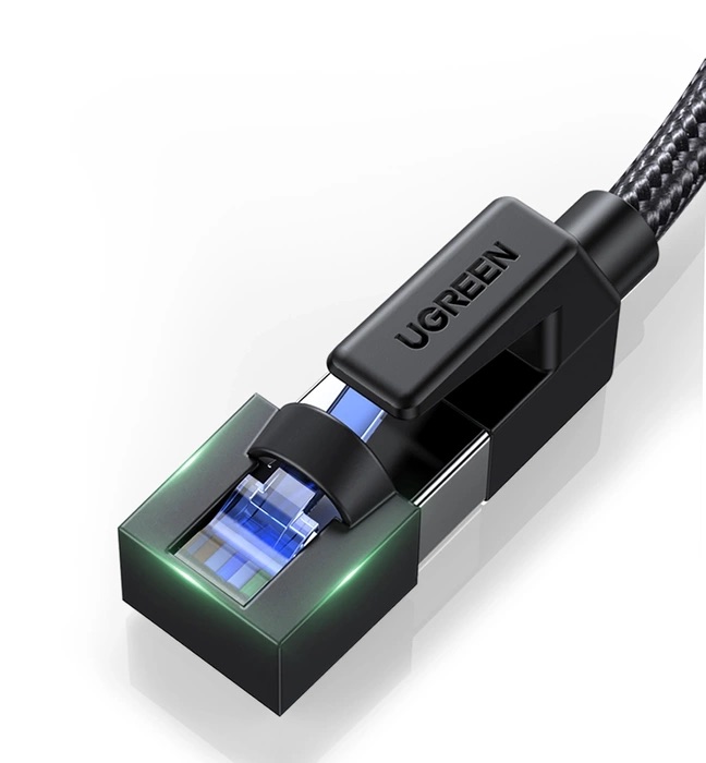 UGREEN LAN кабел, Cat8 Round braided, 20м /черен/ - NW153 / 30800