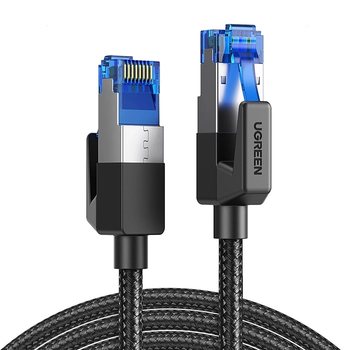 UGREEN LAN кабел, Cat8 Round braided, 20м /черен/ - NW153 / 30800