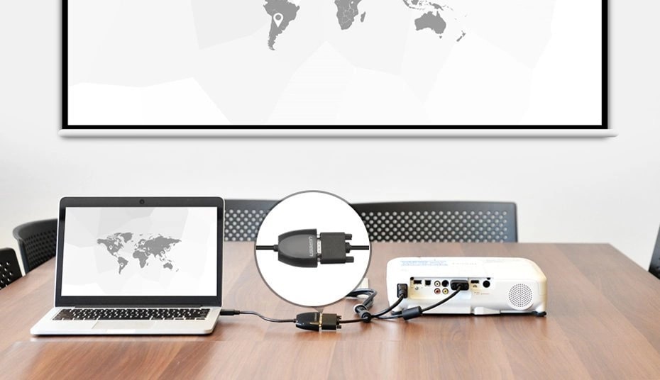 UGREEN Преходник Адаптер от VGA /ж/ към HDMI /м/ 1080p /черен/ - MM105 / 40253