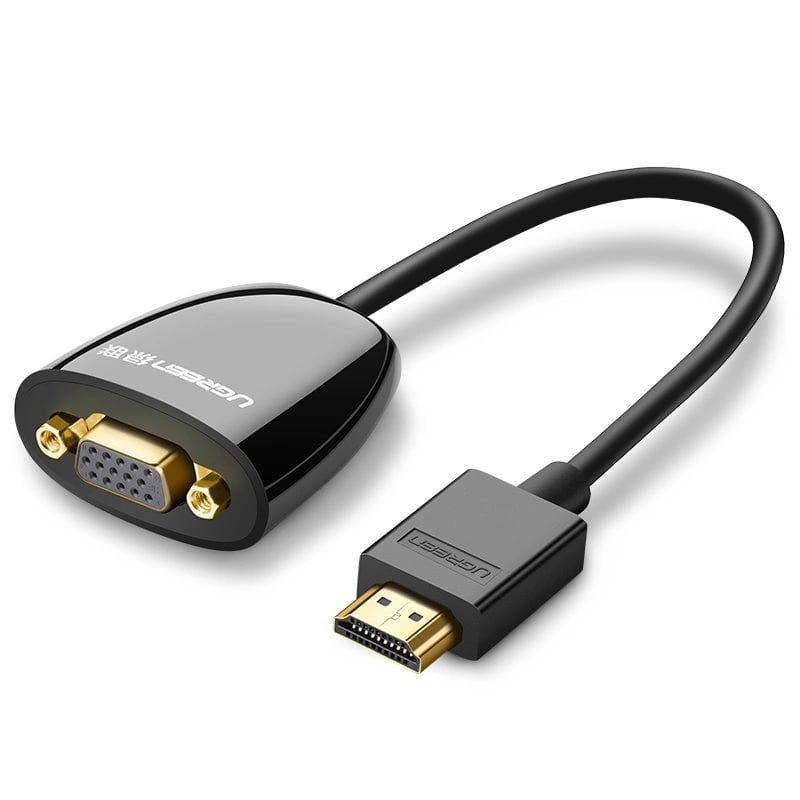UGREEN Преходник Адаптер от VGA /ж/ към HDMI /м/ 1080p /черен/ - MM105 / 40253