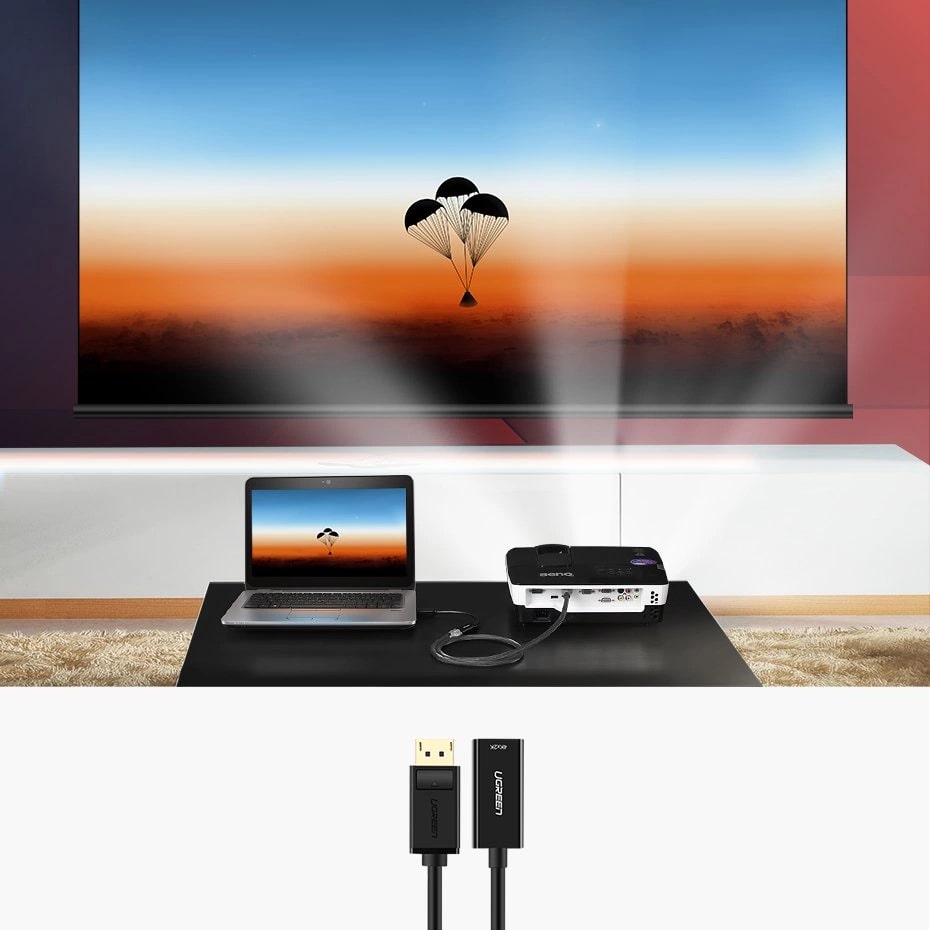 UGREEN Преходник Адаптер от DP /м/ към HDMI /ж/ 1080p /черен/ - MM137 / 40362