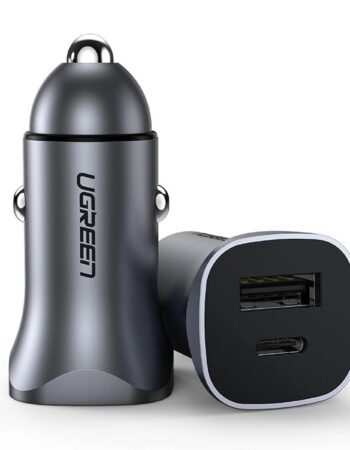 UGREEN 12V 30W, USB-A + USB-C /графит/ - CD130 / 40858