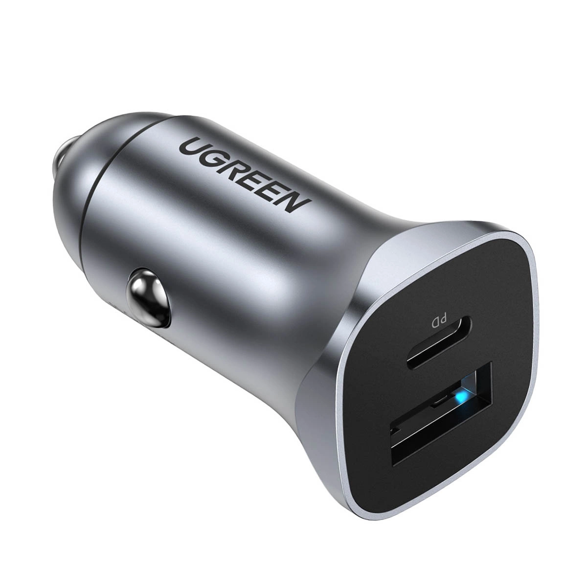 UGREEN 12V 30W, USB-A + USB-C /графит/ - CD130 / 40858