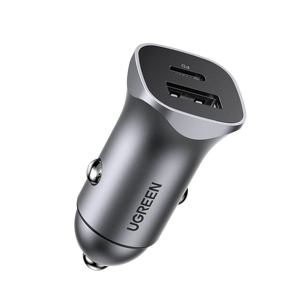 UGREEN 12V 30W, USB-A + USB-C /графит/ - CD130 / 40858