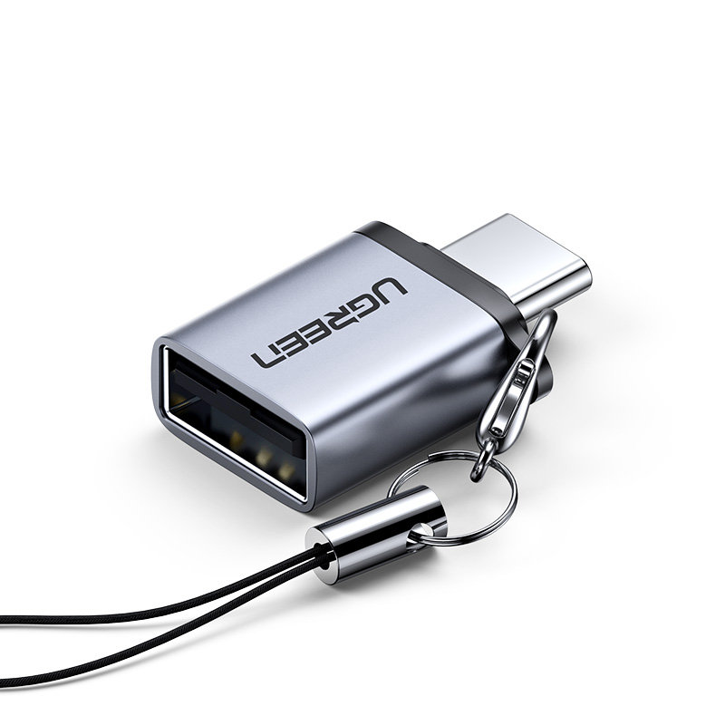 UGREEN Преходник Адаптер от USB-C към USB-A /сив/ - US270 / 50283