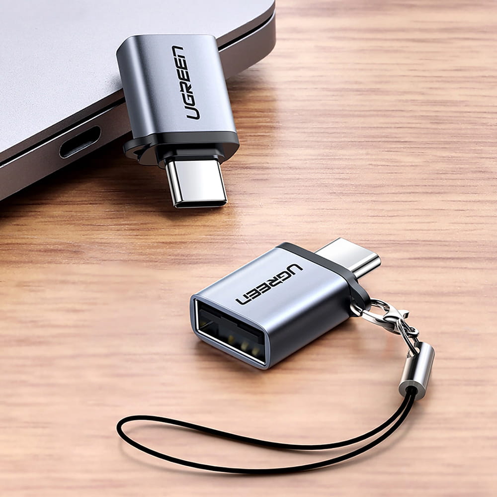 UGREEN Преходник Адаптер от USB-C към USB-A /сив/ - US270 / 50283