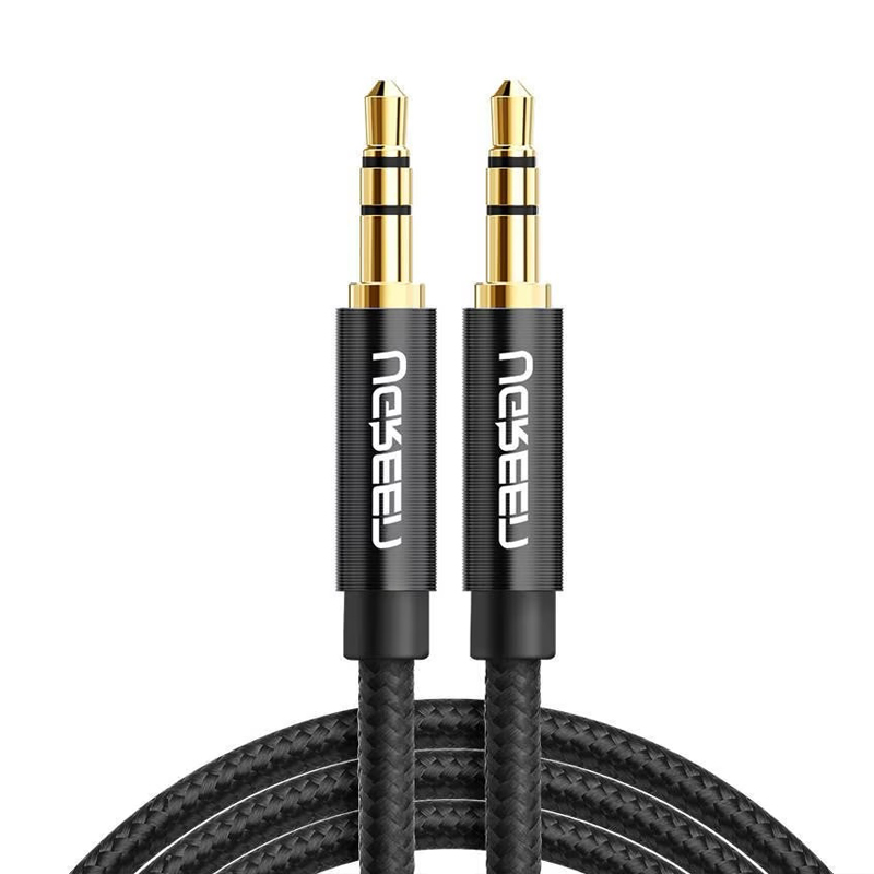 UGREEN Аудио кабел AUX, 2m Braided /черен/ - AV112 / 50363