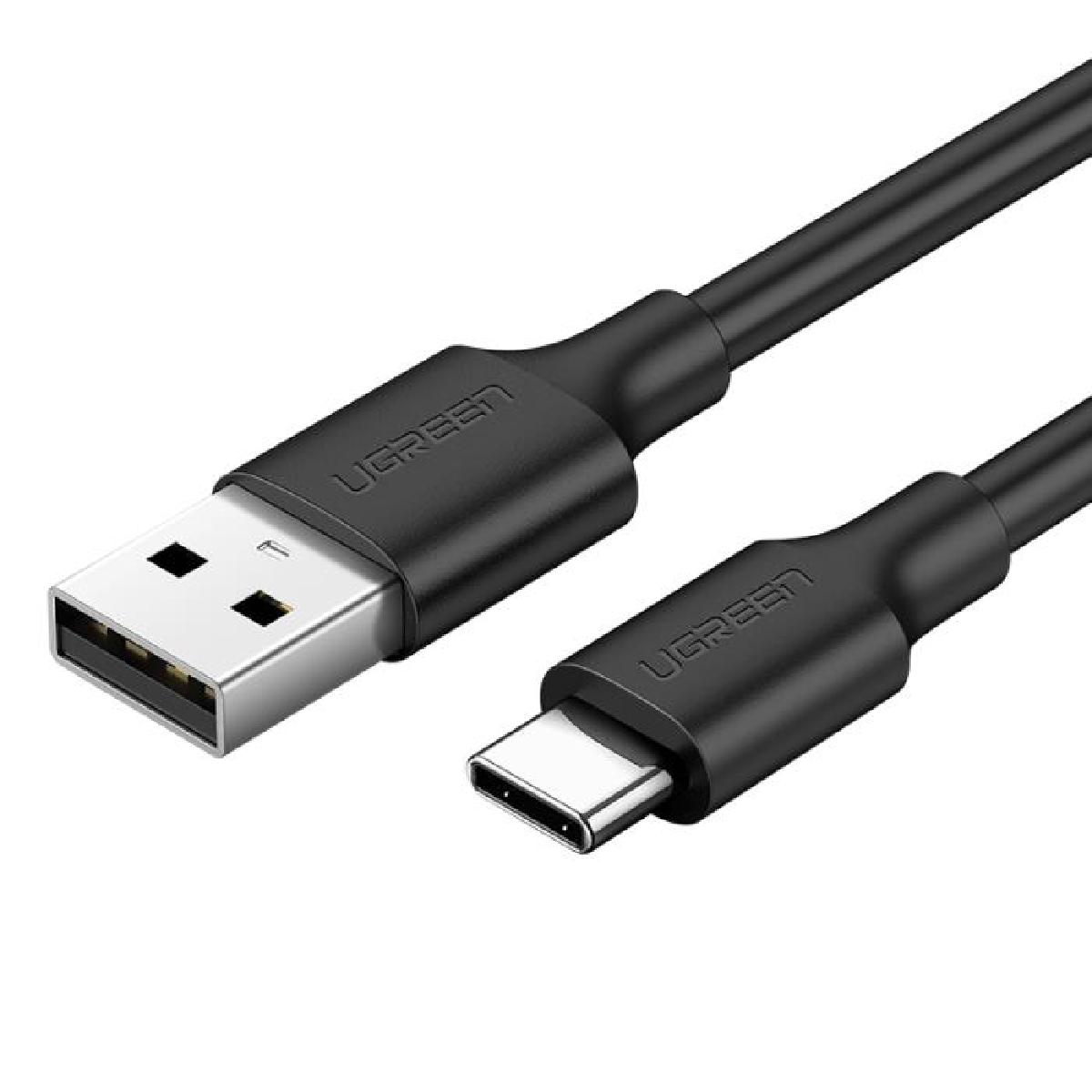 UGREEN Кабел USB-A - Type-C, 1м, 3A, Nickel plating /черен/ - US287 / 60116