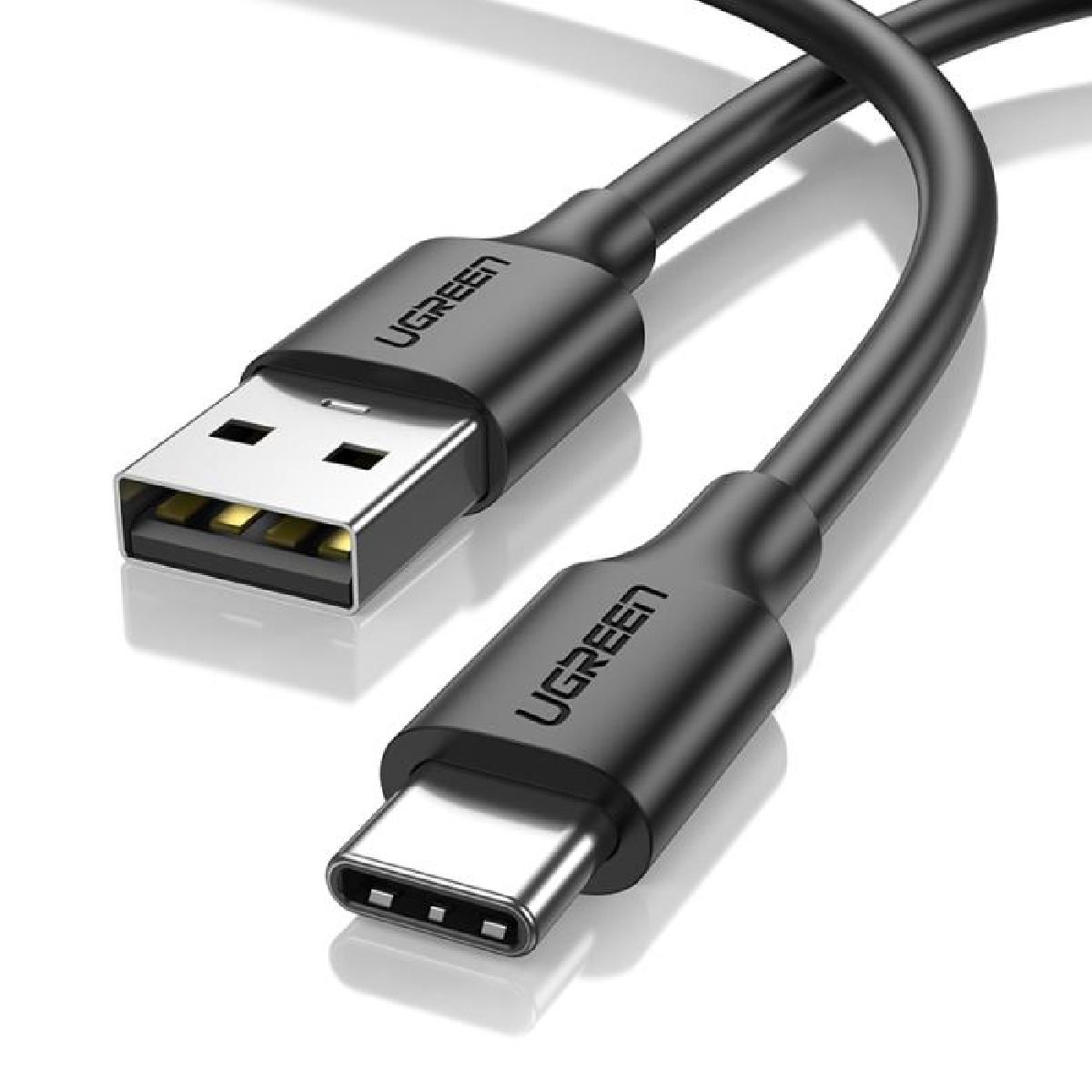 UGREEN Кабел USB-A - Type-C, 1м, 3A, Nickel plating /черен/ - US287 / 60116