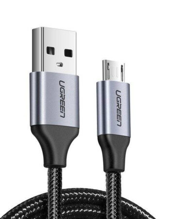 UGREEN Кабел USB-A - Micro USB, 2м, 2A /черен/ - US290 / 60148