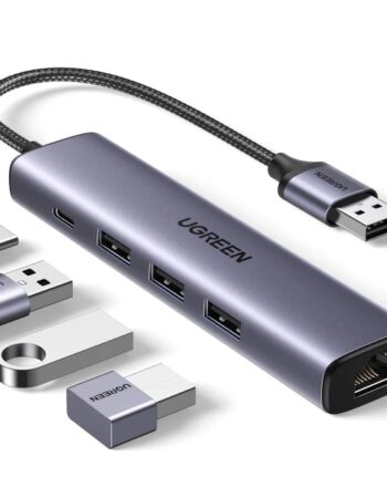 UGREEN Хъб 5-в-1 (USB-A) /сив/ - CM475 / 60554