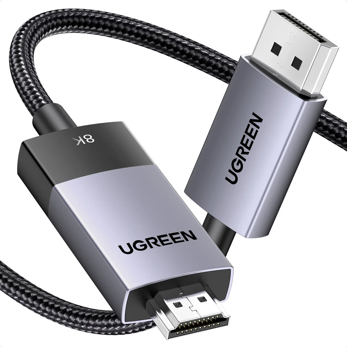 UGREEN Кабел HDMI /м/ - DP /м/, 2m. 8K /черен/ - DP115 / 80397