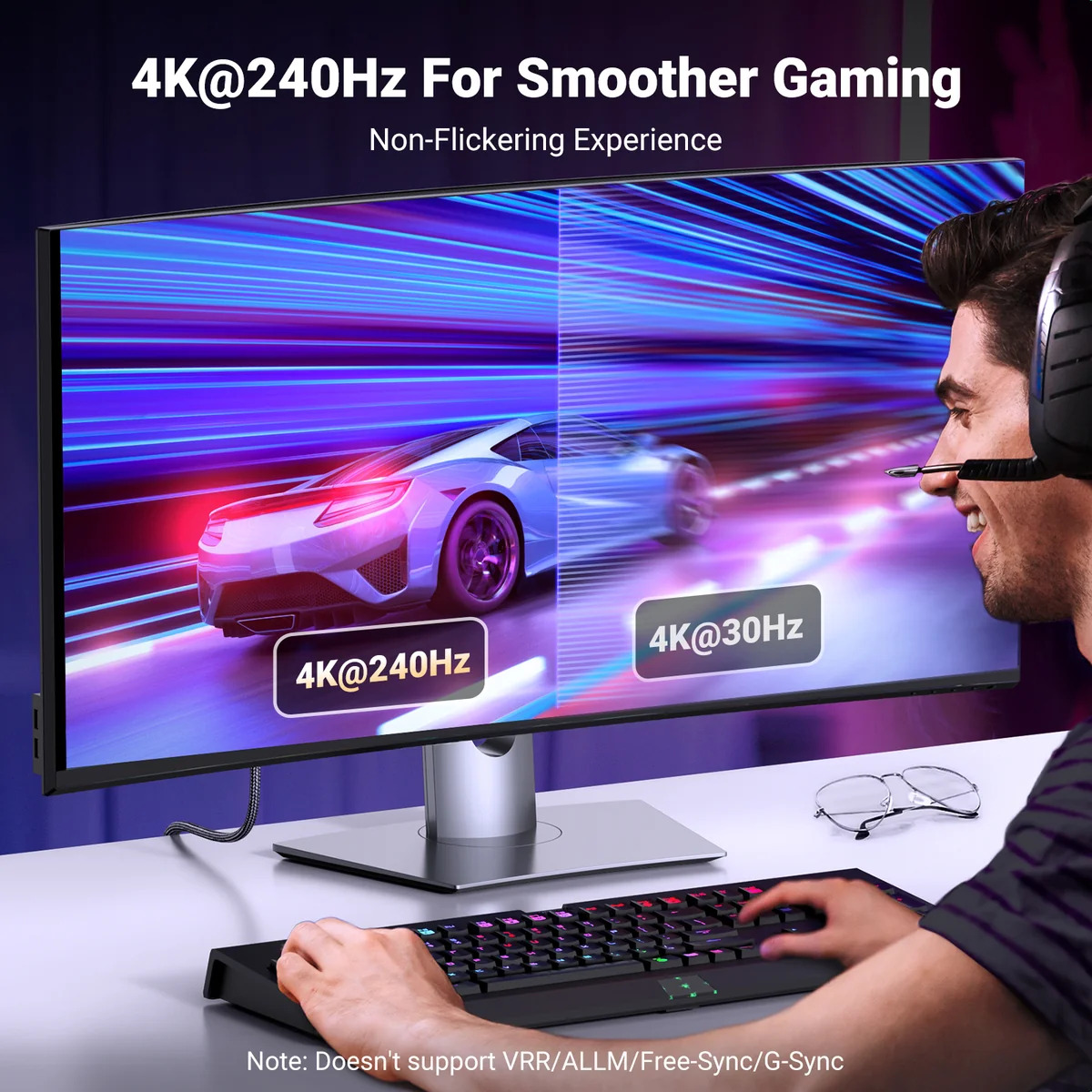 UGREEN Кабел HDMI /м/ - DP /м/, 2m. 8K /черен/ - DP115 / 80397