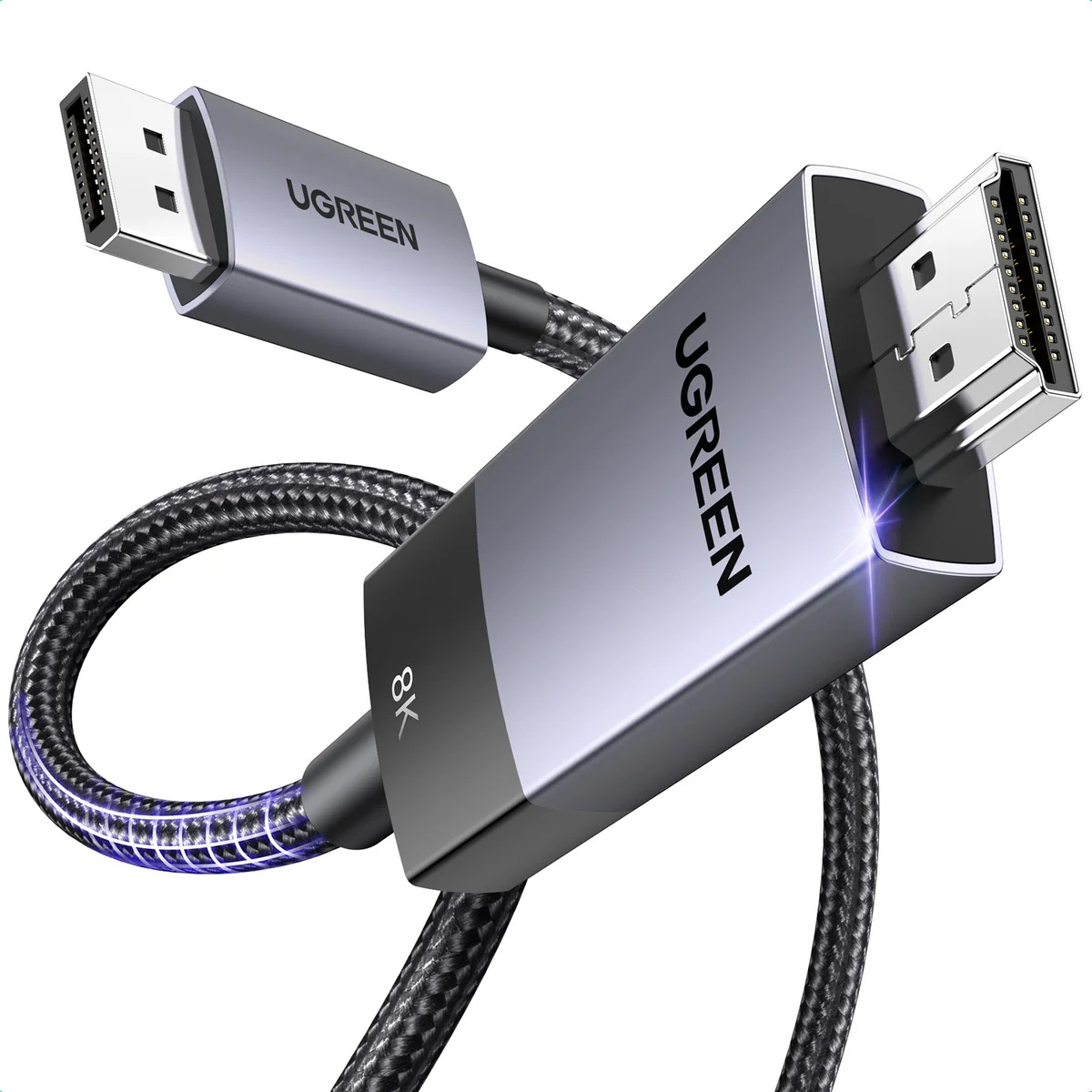 UGREEN Кабел HDMI /м/ - DP /м/, 2m. 8K /черен/ - DP115 / 80397