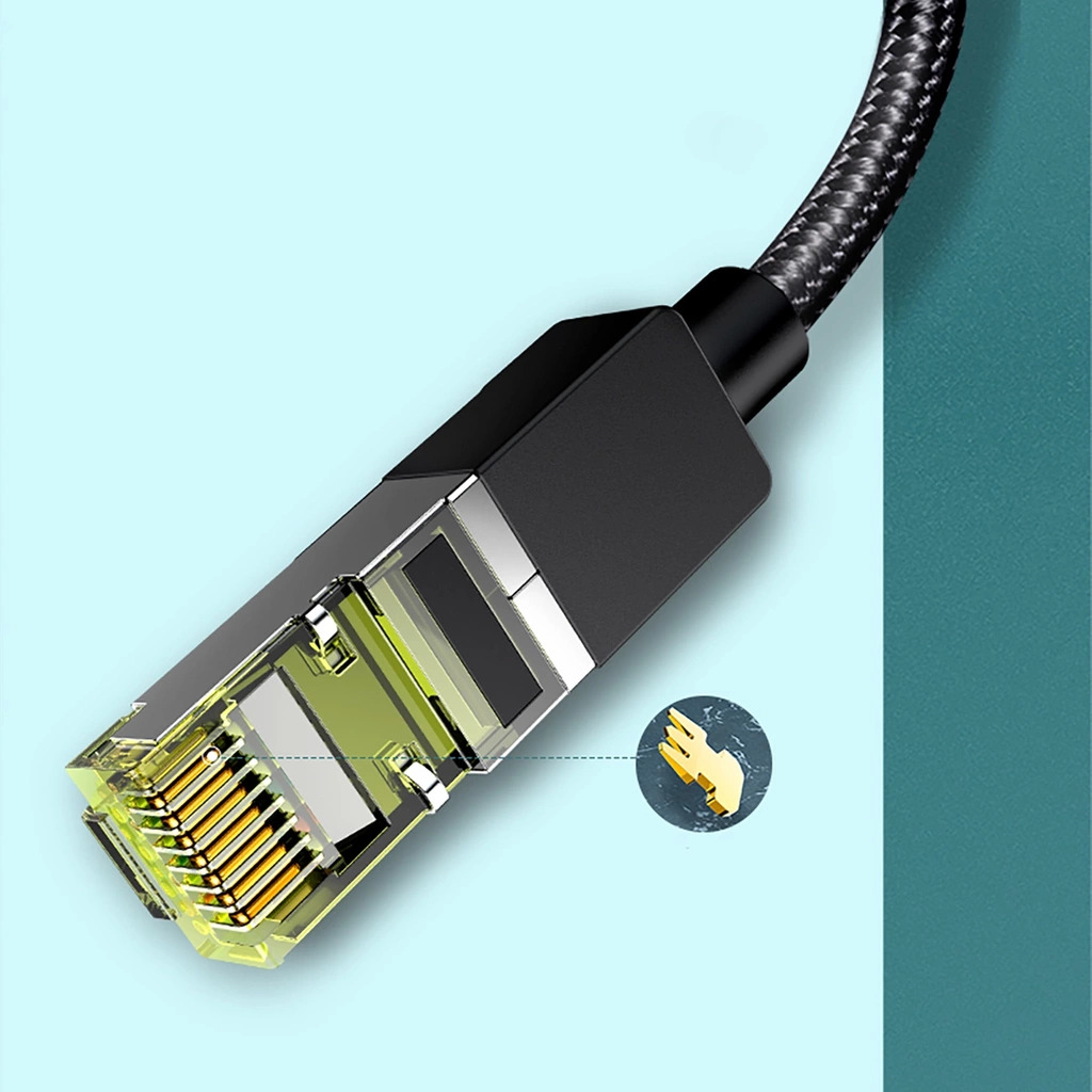 UGREEN LAN кабел Cat7 Round braided, 2м /черен/ - NW150 / 80423