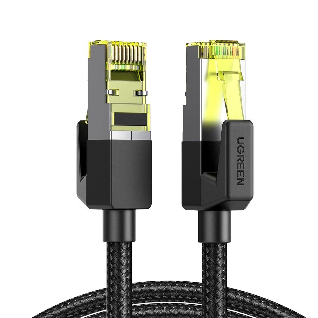 UGREEN LAN кабел Cat7 Round braided, 2м /черен/ - NW150 / 80423