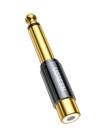 UGREEN Преходник Адаптер 1x 6.35mm/м/ към 1x RCA /ж/ /сив/ - AV169 / 80731