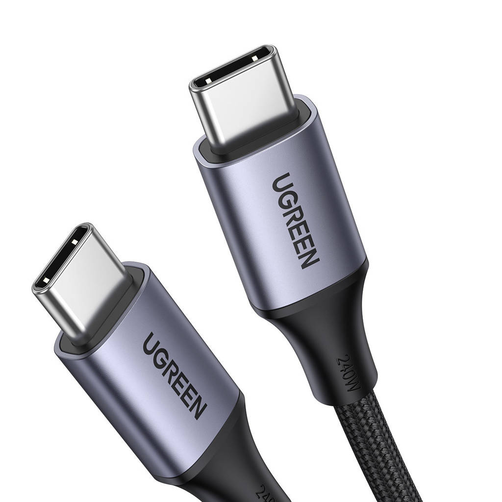 UGREEN Кабел Type-C - Type-C, 2м, 240W /черен-сив/ - US535 / 90440