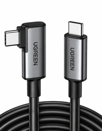 UGREEN Кабел Type-C - Type-C, 5м, 60W, Right angled /черен/ - US551 / 90629