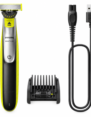 Philips Tример/ Самобръсначка, OneBlade Pro 360 Face /черен-лайм/ - QP2734/23