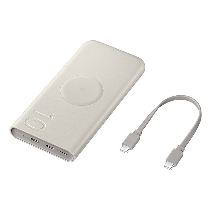 Samsung Power Bank 10000 mAh 25W, Wireless /бежов/ - EB-U2510XUE